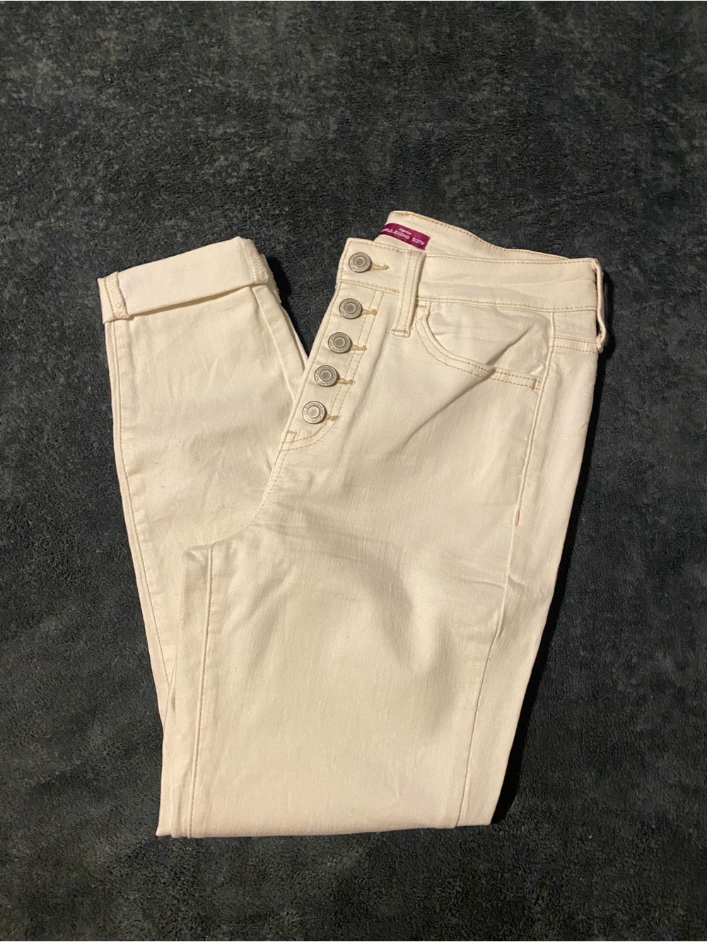 SO Cream High-Rise Ankle Button-Fly Jegging Jeans